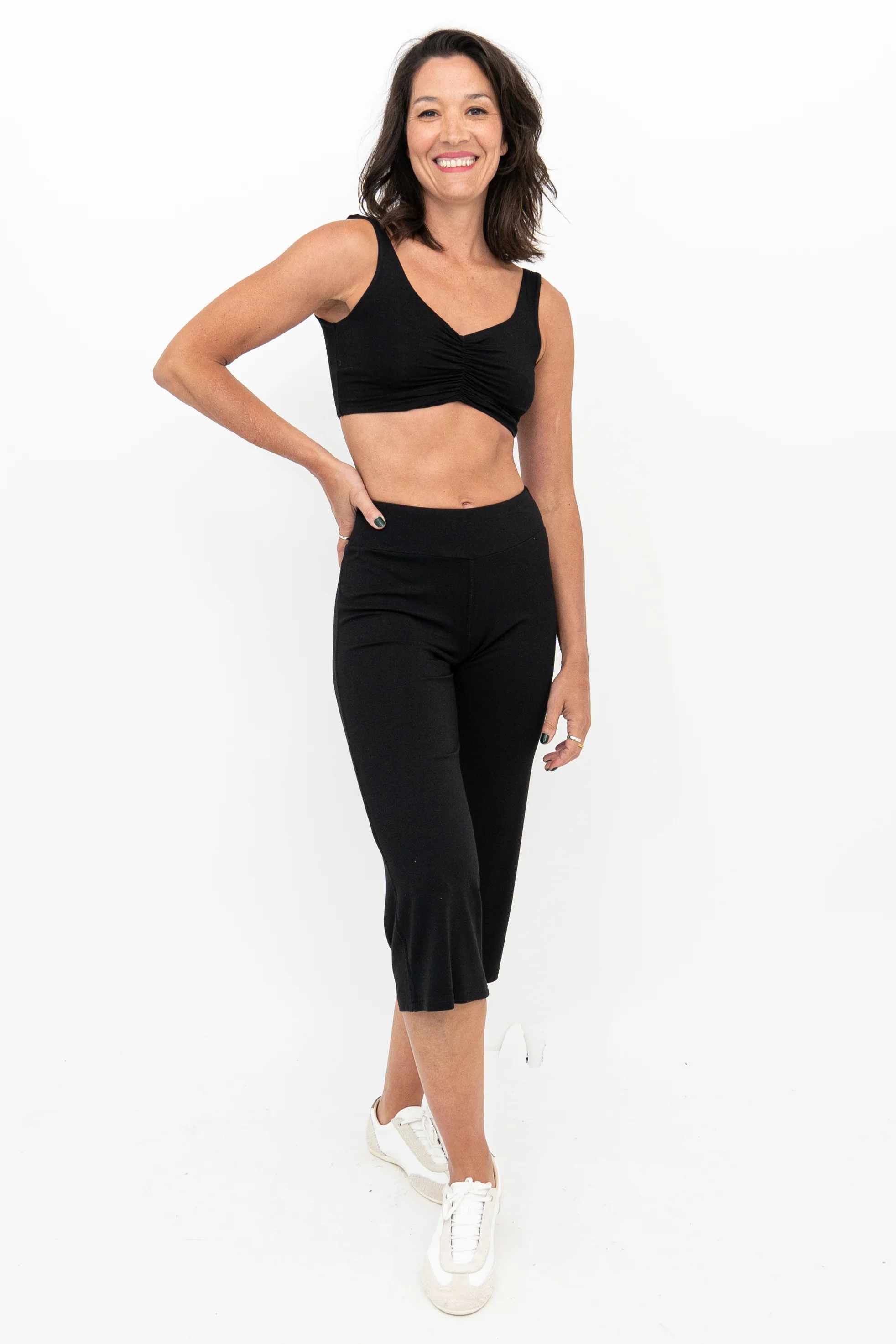 Clipper Top, Black, Bamboo - Image 3