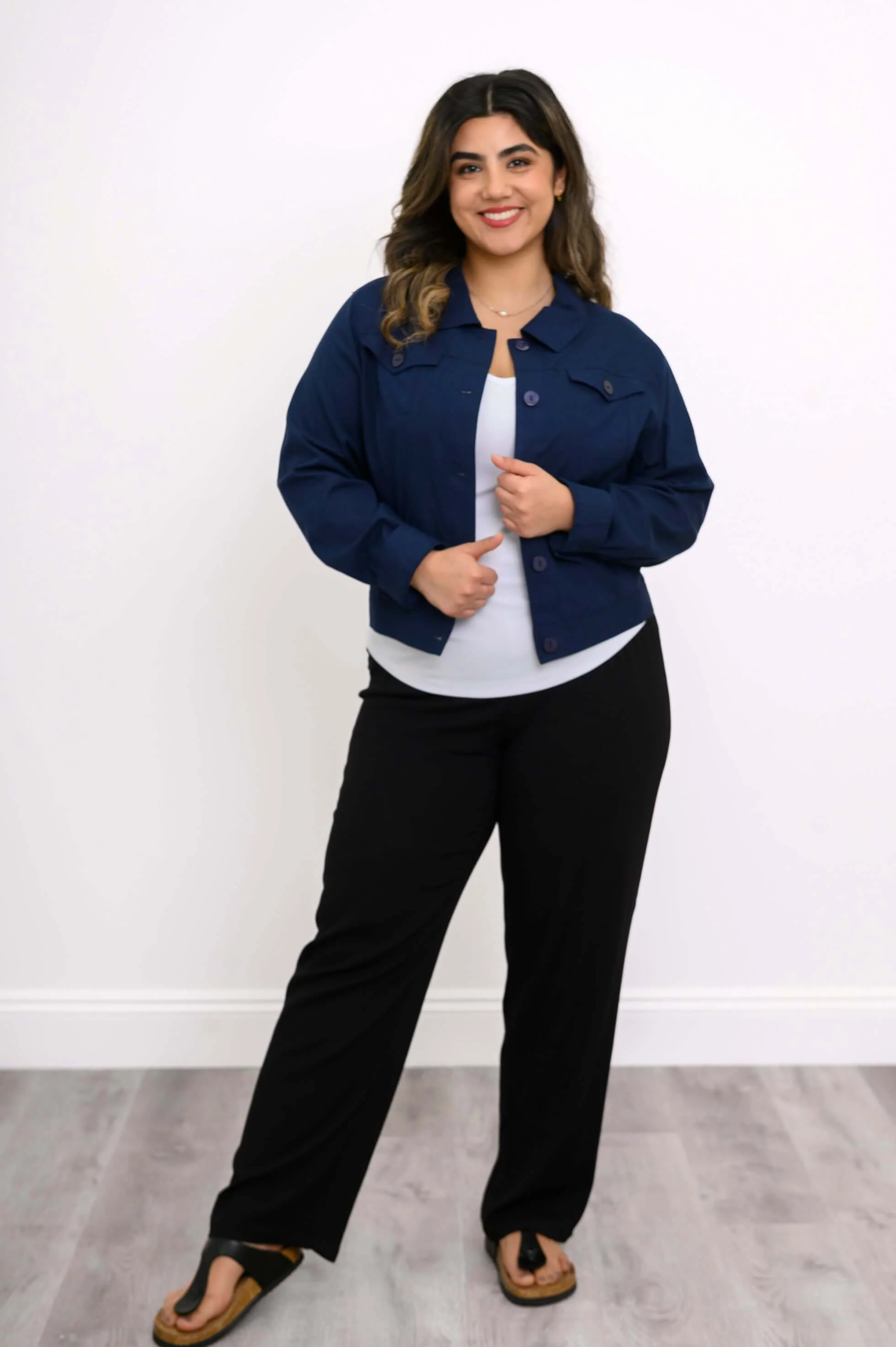 Colleen Jacket, Indigo, Linen - Image 3
