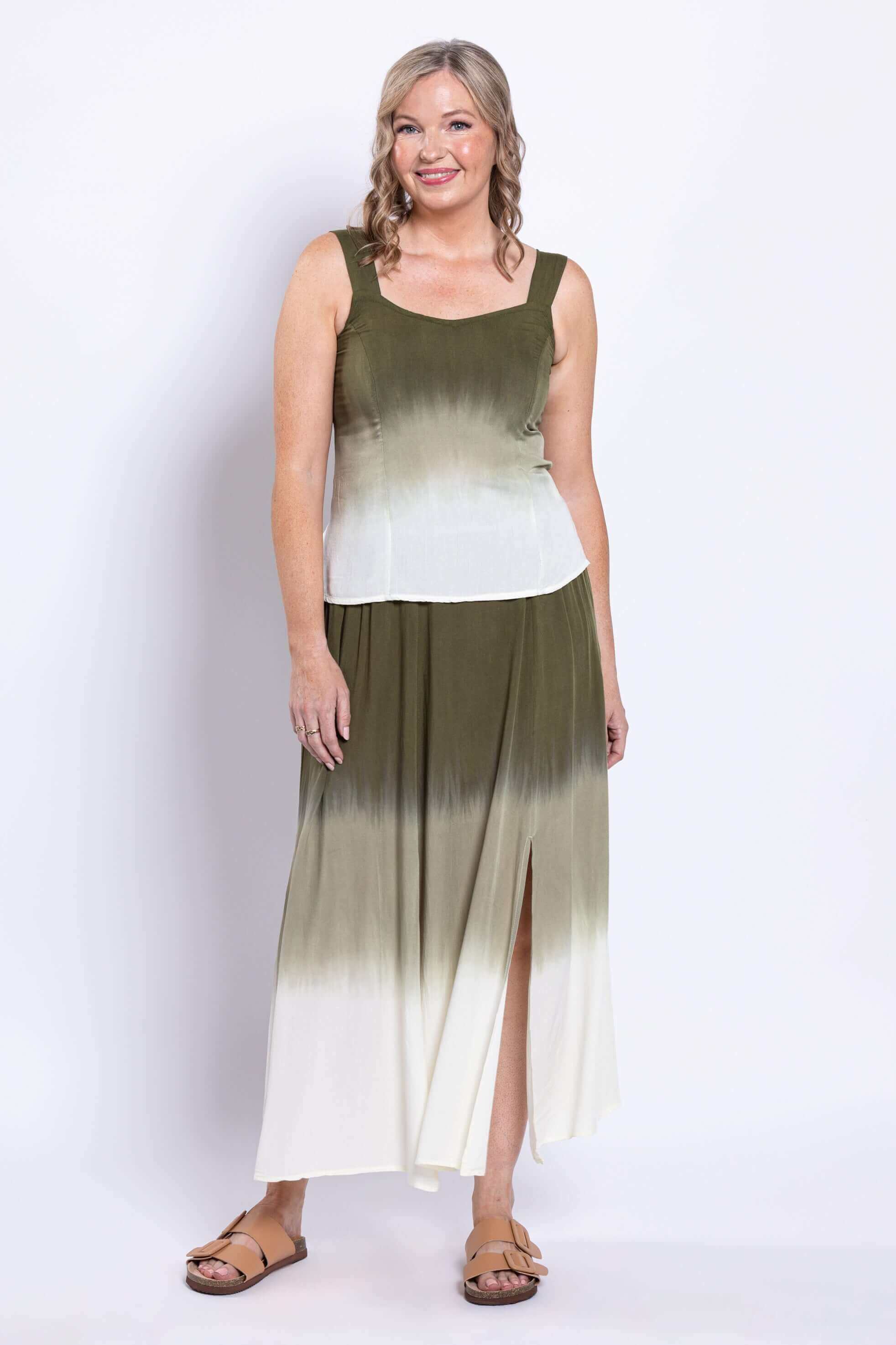 Comfy Skirt, Green Dip-Dye - Image 4
