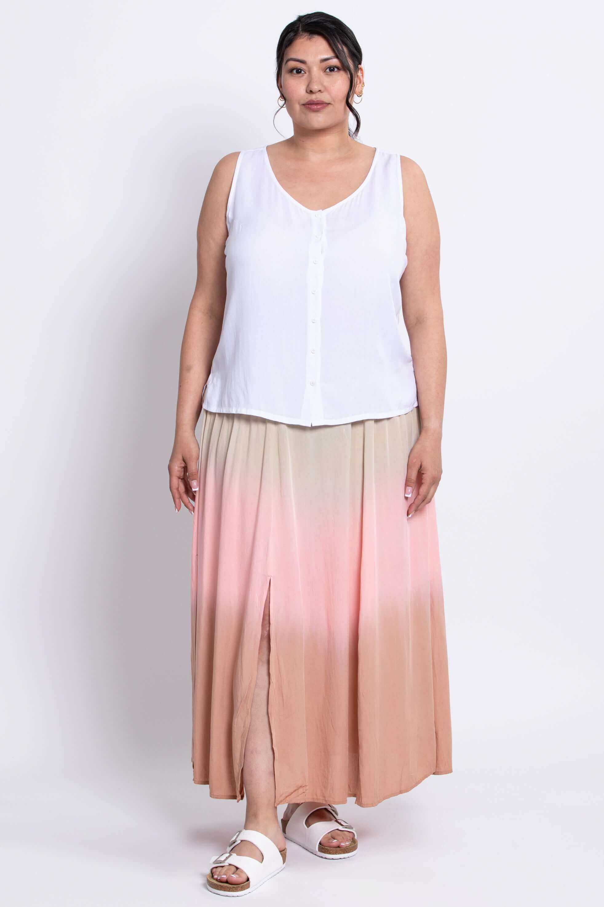 Comfy Skirt, Tan Dip-Dye - Image 5
