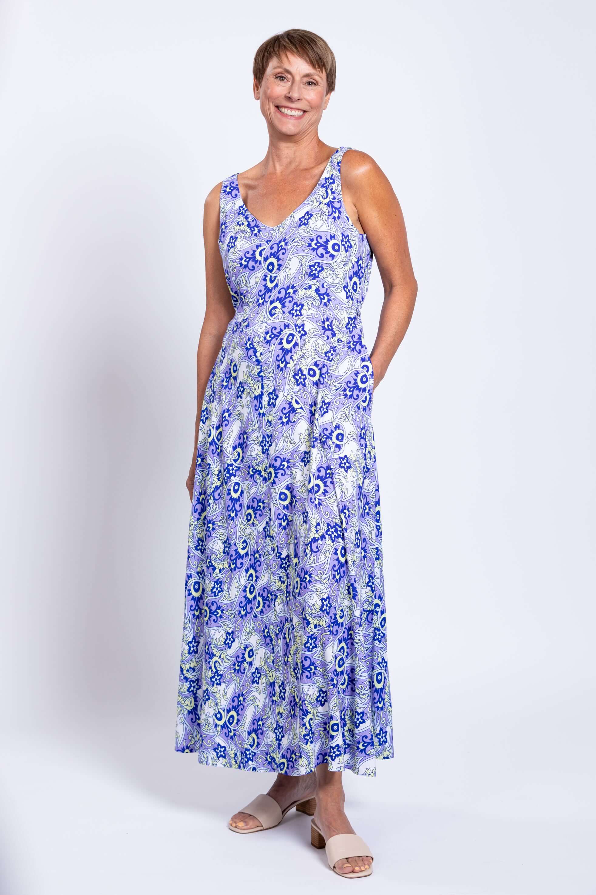 Coraline Dress, Dazzle, Linen Bamboo - Image 3