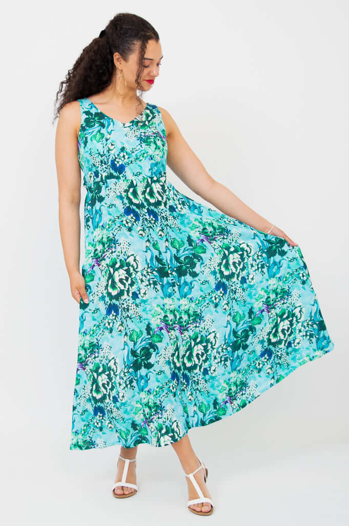 Coraline Dress, Enchant, Linen Bamboo - Image 2