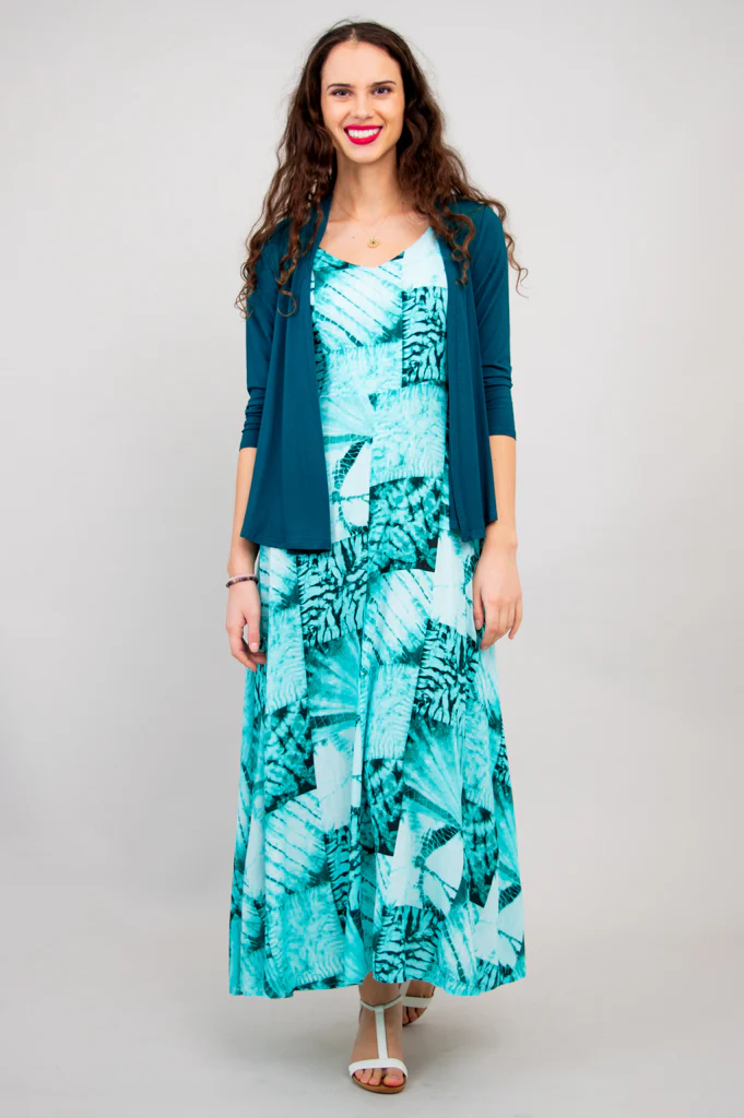 Coraline Dress, Shibori, Linen Bamboo - Final Sale - Image 2