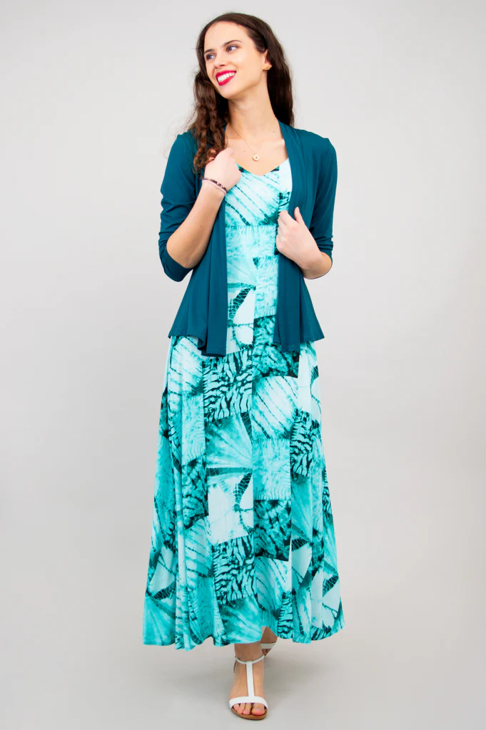 Coraline Dress, Shibori, Linen Bamboo - Final Sale - Image 5