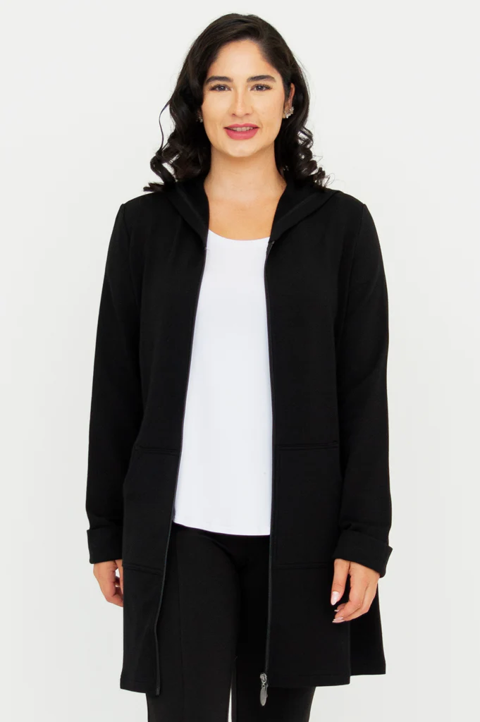 Cortes Jacket, Black, Bamboo Fleece - Image 3