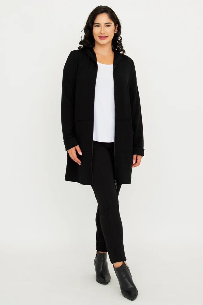 Cortes Jacket, Black, Bamboo Fleece - Image 4