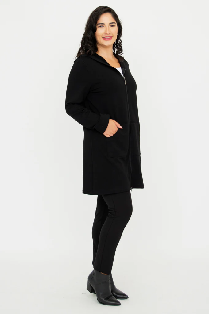 Cortes Jacket, Black, Bamboo Fleece - Image 7