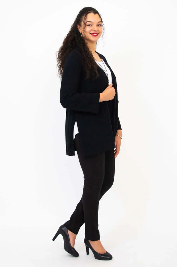 Dallas Cardigan, Black, Cotton - Final Sale - Image 4