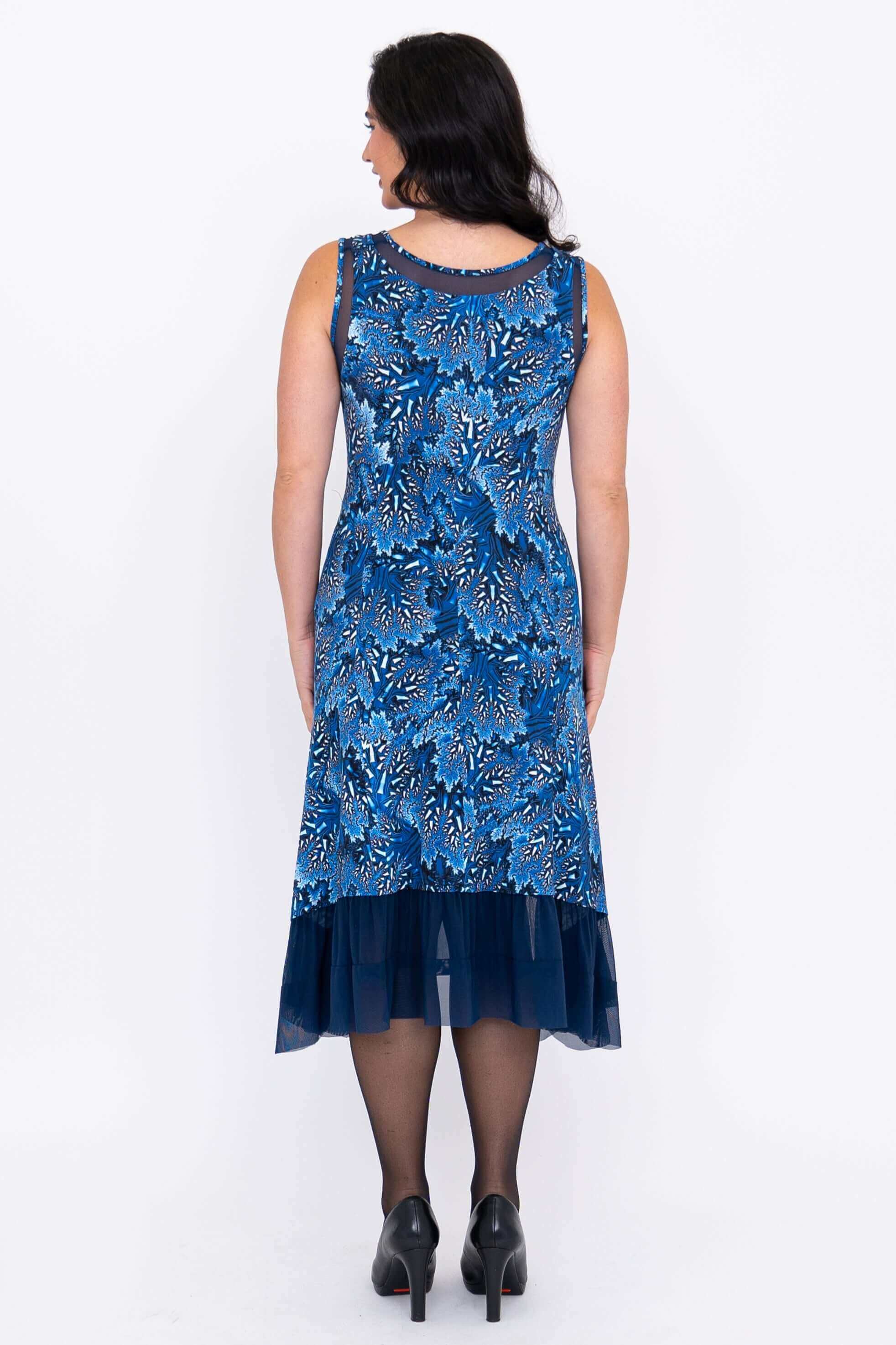 Danube Dress, Cobalt Fossil, Bamboo - Image 6