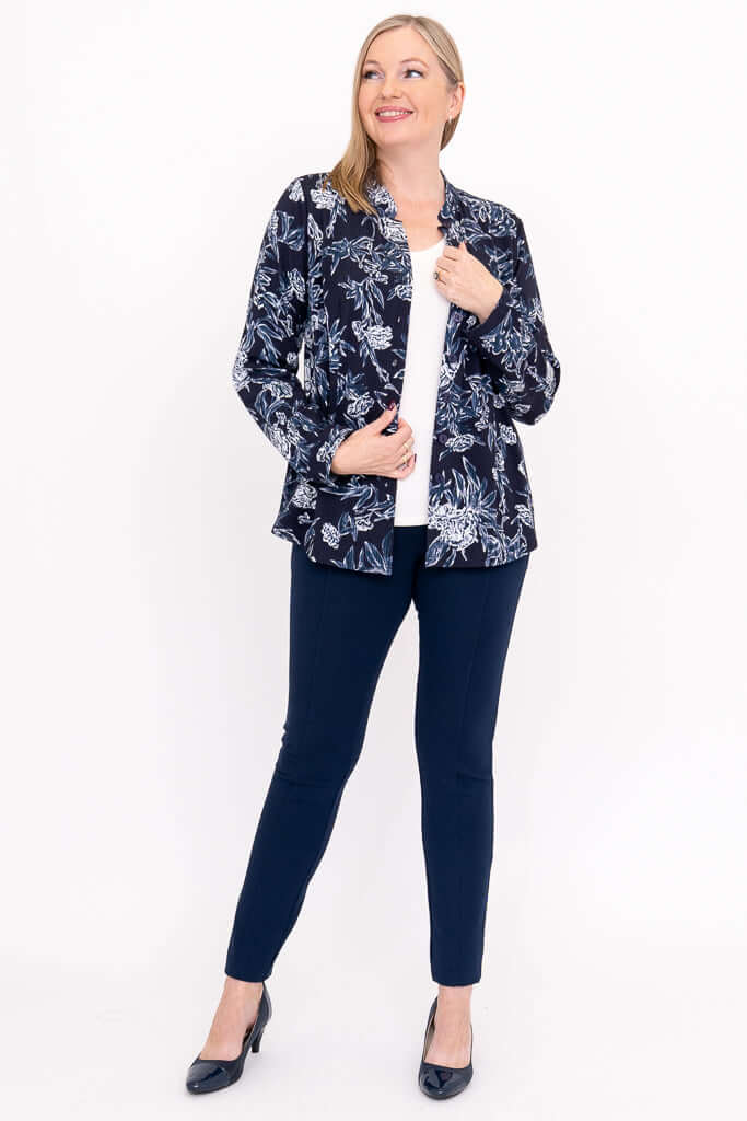 Debbie L/S Top, Indigo Vibe, Bamboo - Image 3