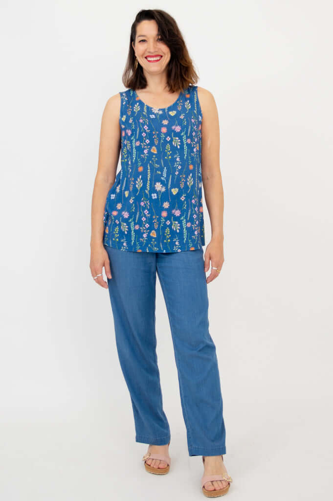 Dena Tank, Meadow, Linen Bamboo - Final Sale - Image 3