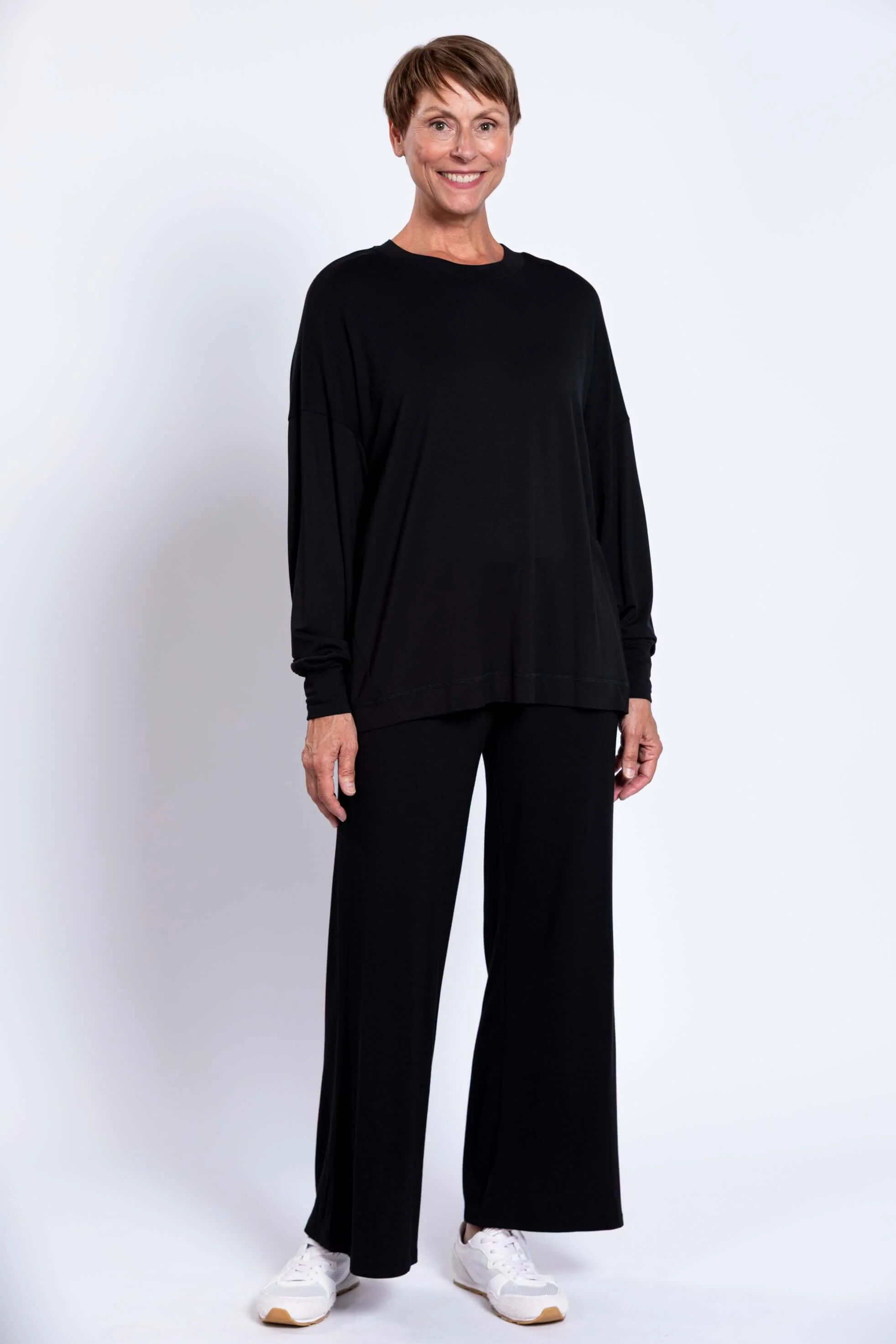 Denny Top, Black, French Terry - Image 2