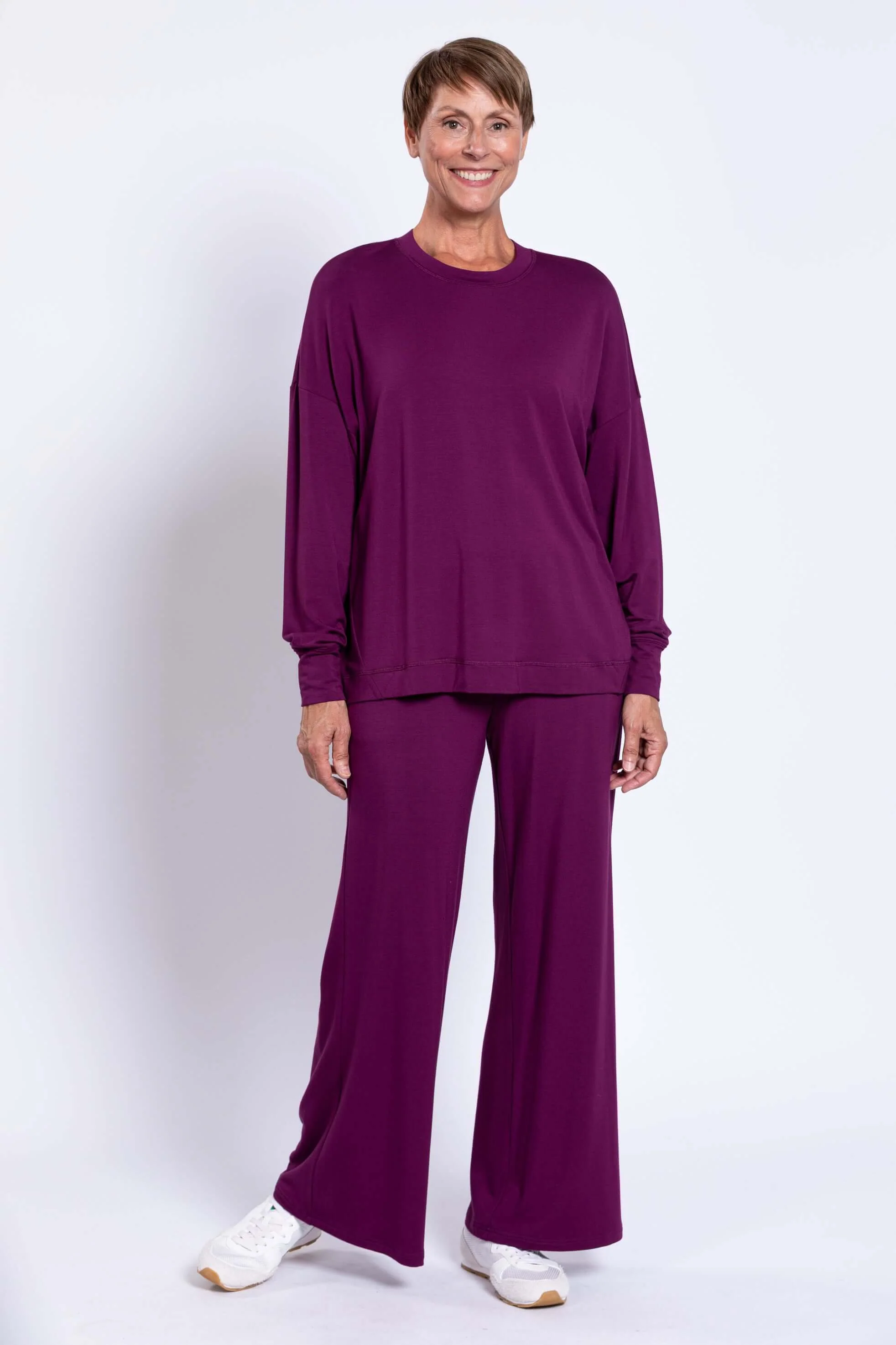 Denny Top, Magenta, French Terry - Image 3