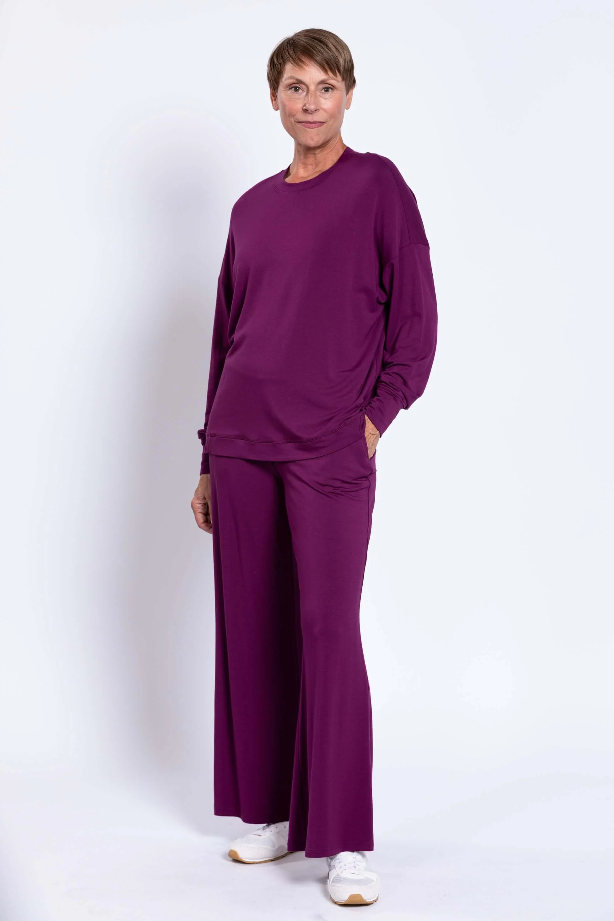 Denny Top, Magenta, French Terry - Image 4