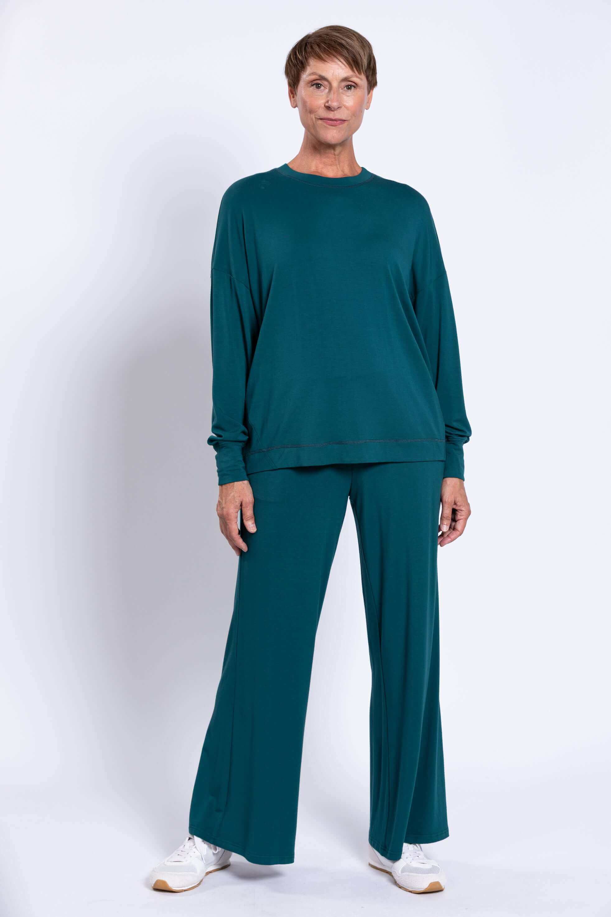 Denny Top, Teal, French Terry - Image 3