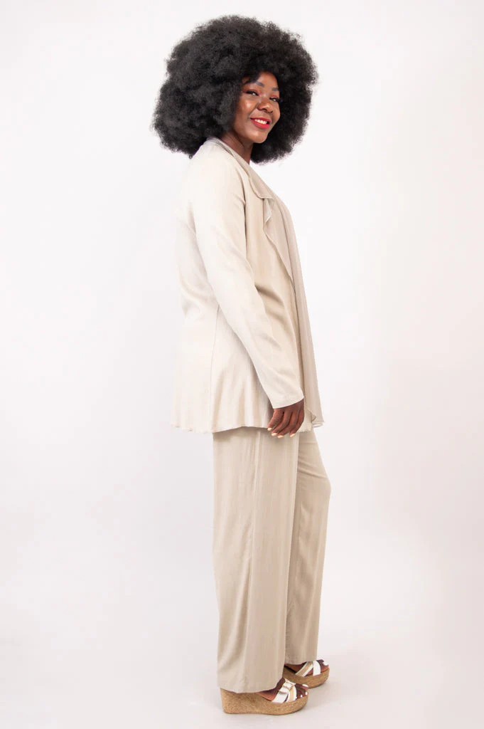 Diana Jacket, Sand, Linen Bamboo - Final Sale - Image 4