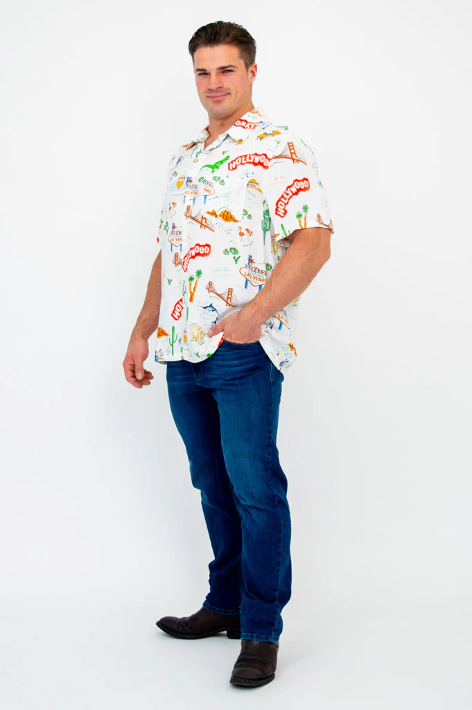 Dino Shirt, Hollywood, Woven Bamboo - Image 6