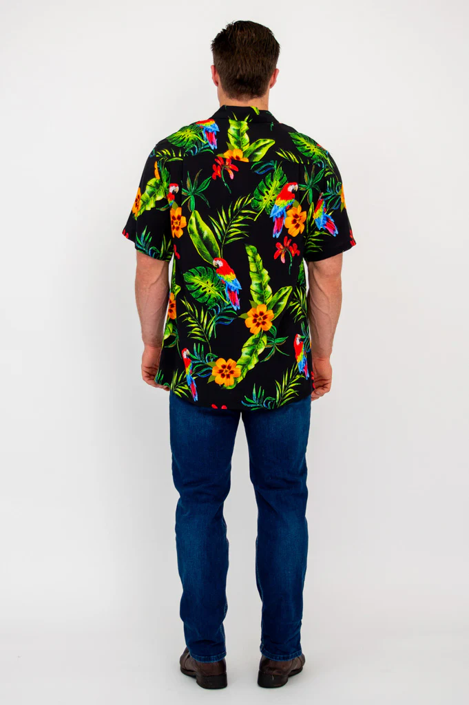 Dino Shirt, Parrot, Woven Bamboo - Image 6
