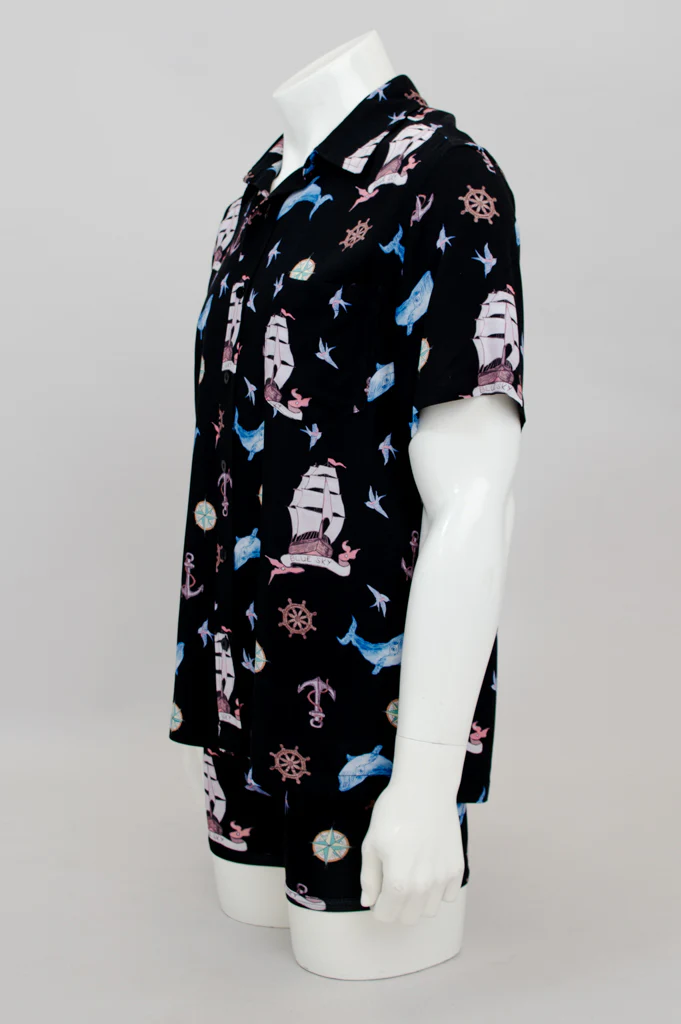 Dino Shirt, Sailor, Woven Bamboo - Image 6