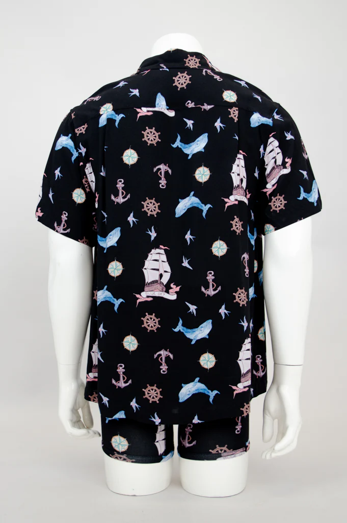 Dino Shirt, Sailor, Woven Bamboo - Image 7