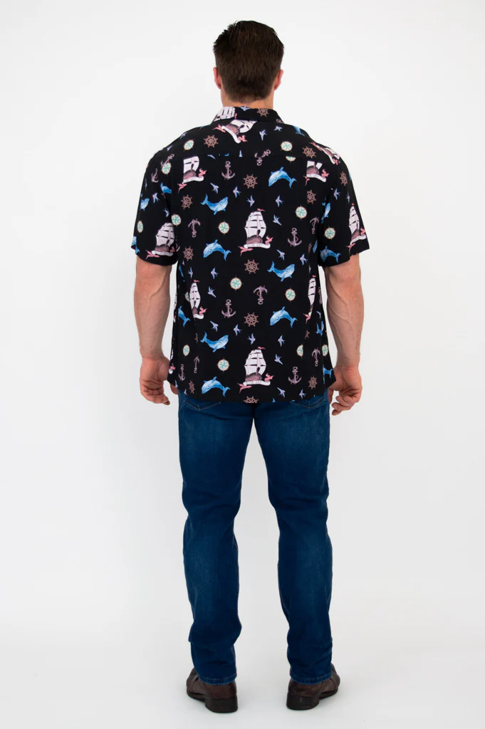 Dino Shirt, Sailor, Woven Bamboo - Image 9