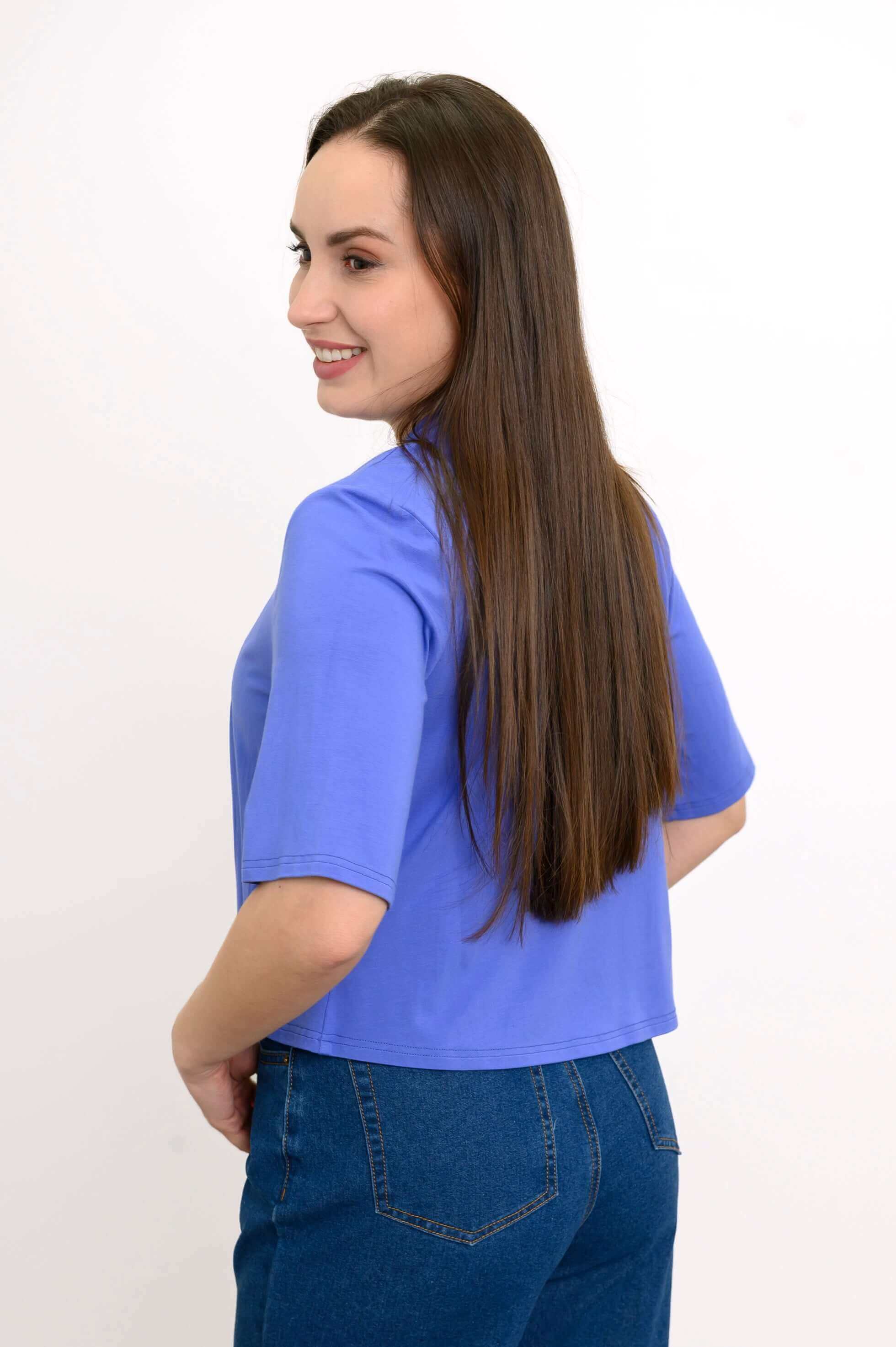 Doda Jacket, Periwinkle, Bamboo - Image 2