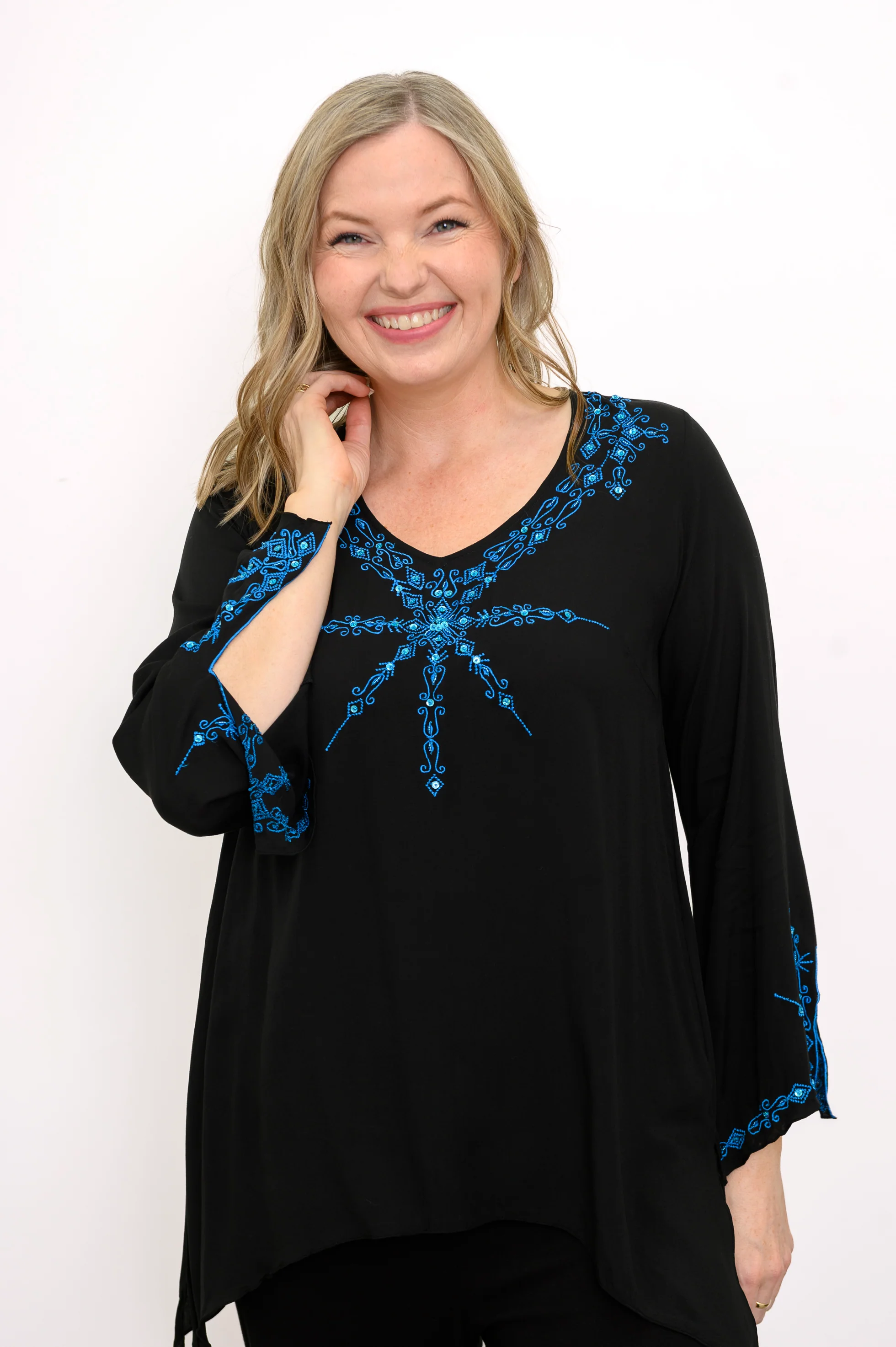 Dorothy Top, Blue Sequin - Image 4