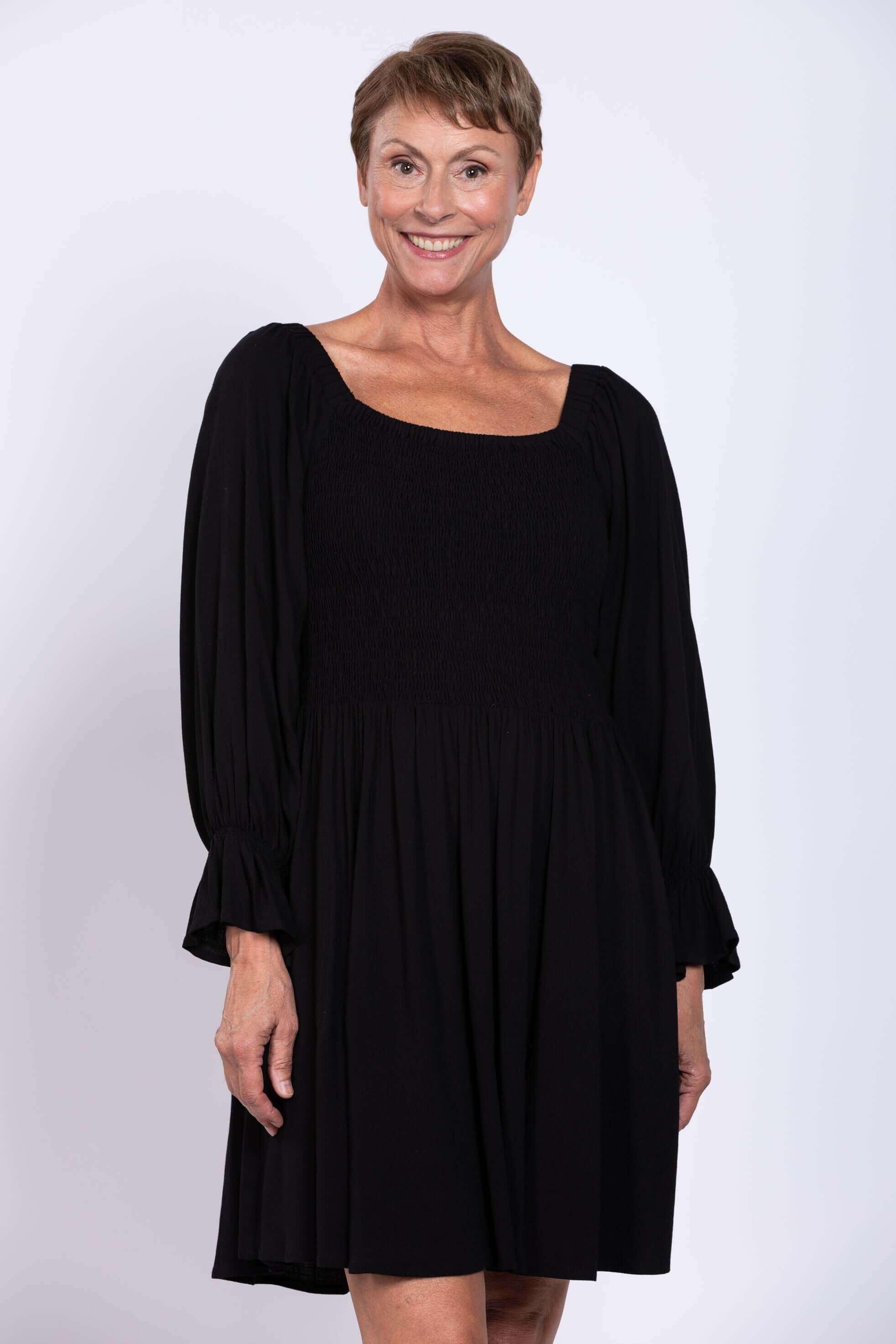 Eden Dress, Black, Linen Bamboo - Image 5