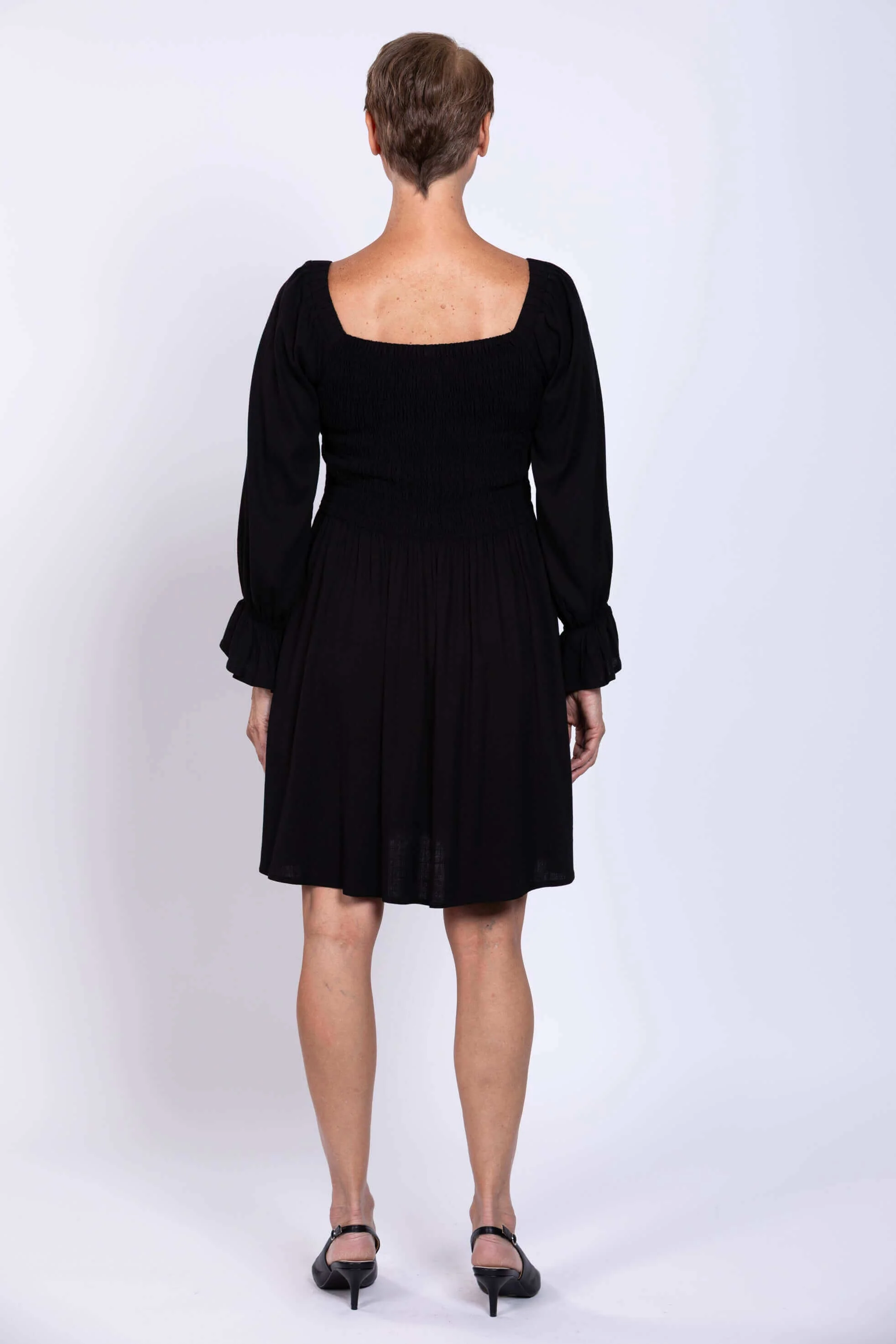 Eden Dress, Black, Linen Bamboo - Image 6