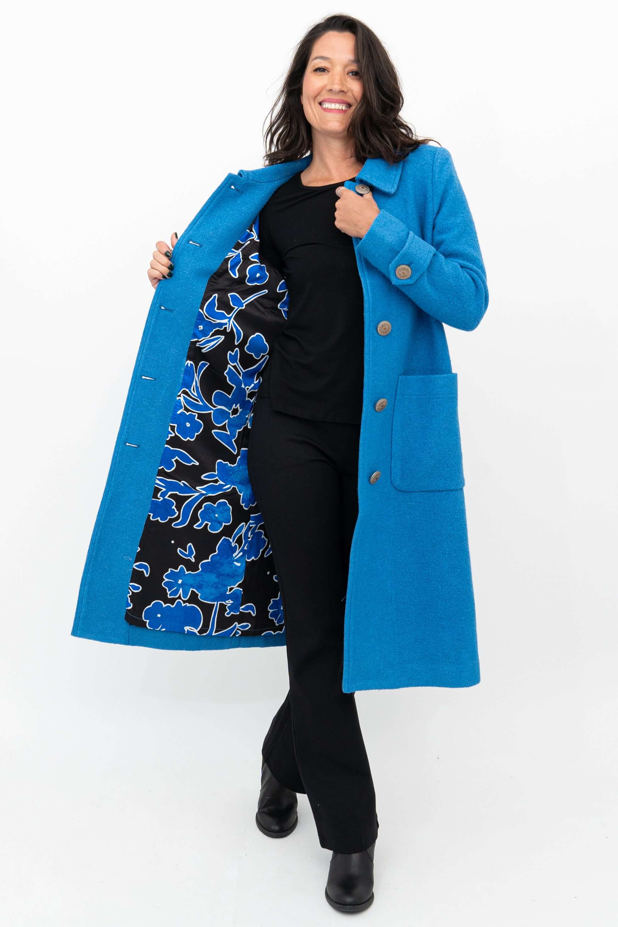 Edna Coat, Crystal, Boiled Wool - Image 3