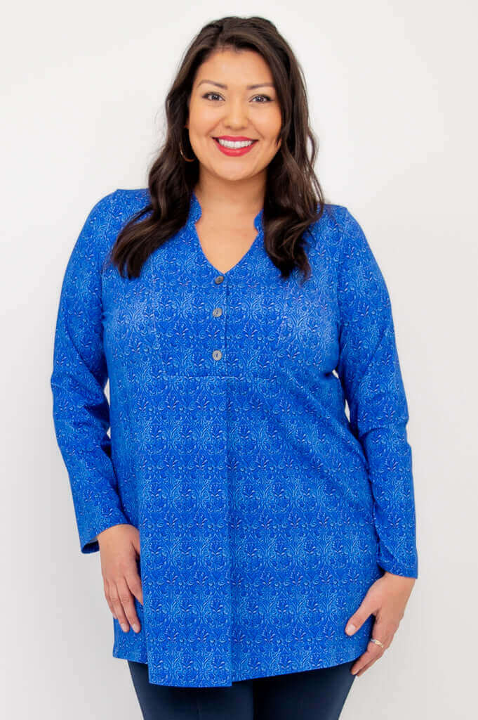 Edwina L/S Top, Vegas, Bamboo - Final Sale