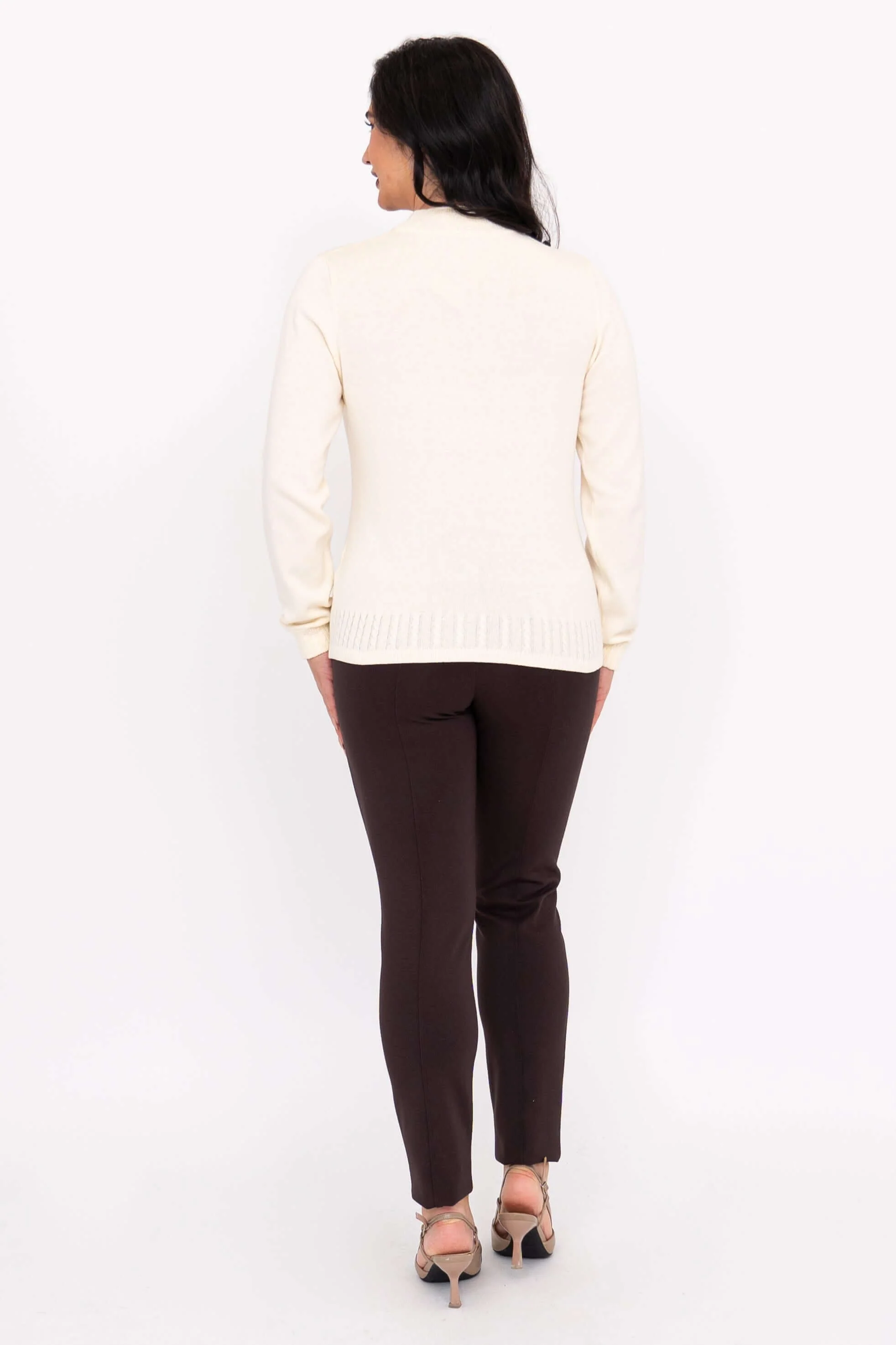 Ella Sweater, Cream, Cotton - Image 5