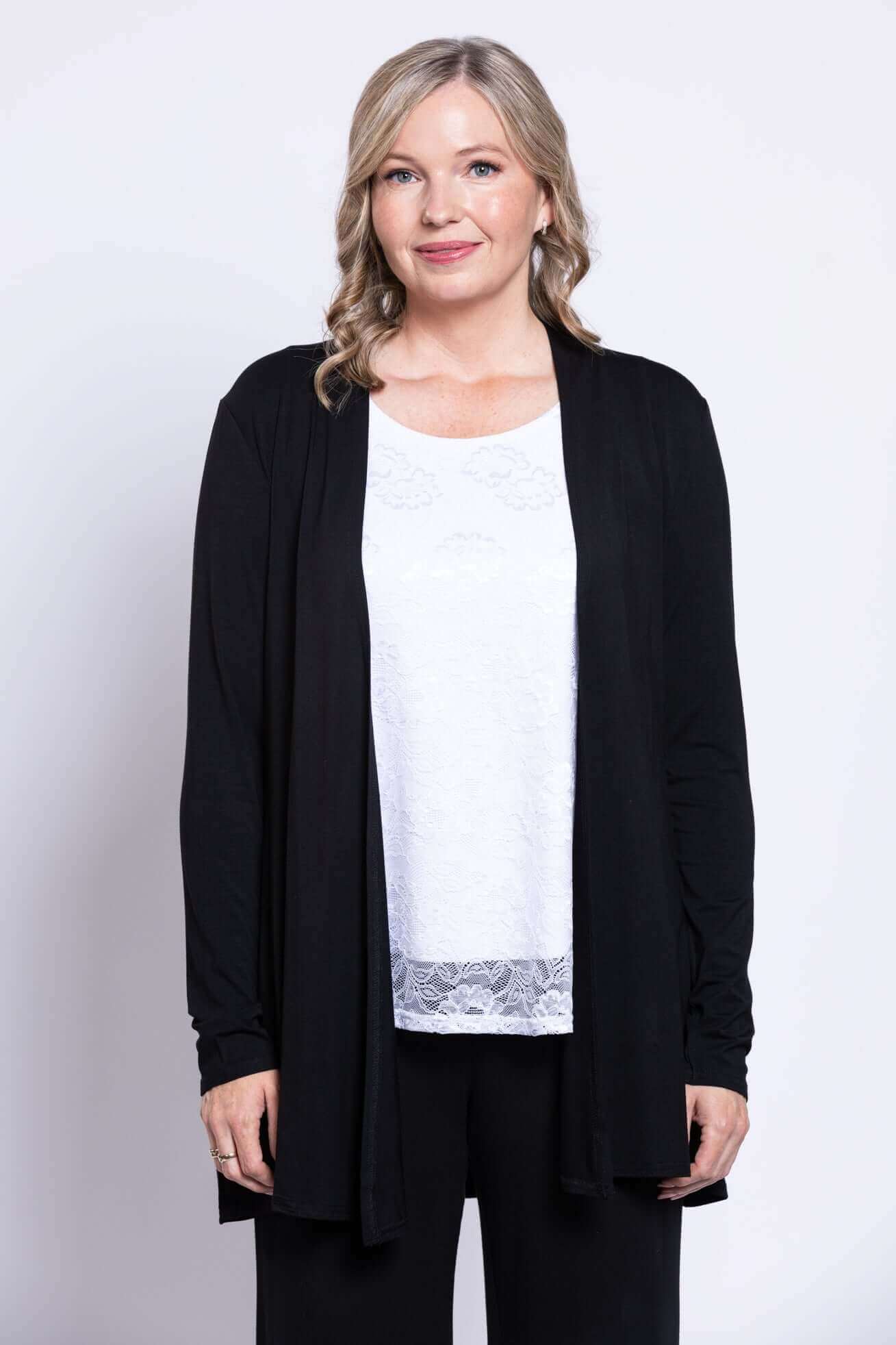 Ellen Tank, White, Bamboo Lace - Image 5