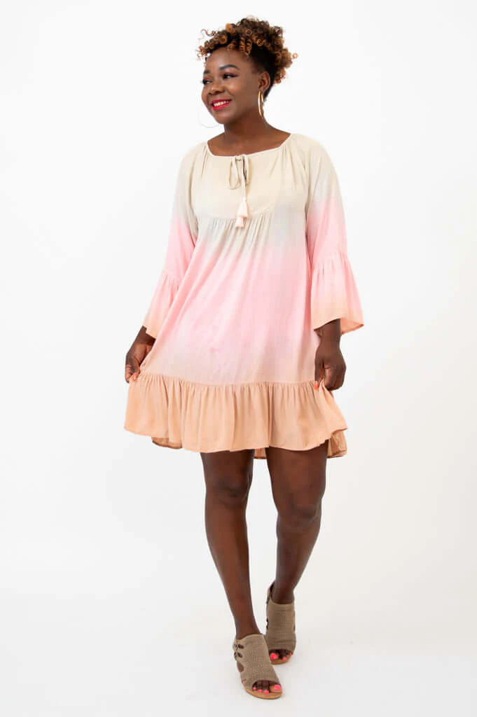 Ellie Dress, Tan Dip-Dye - Image 7