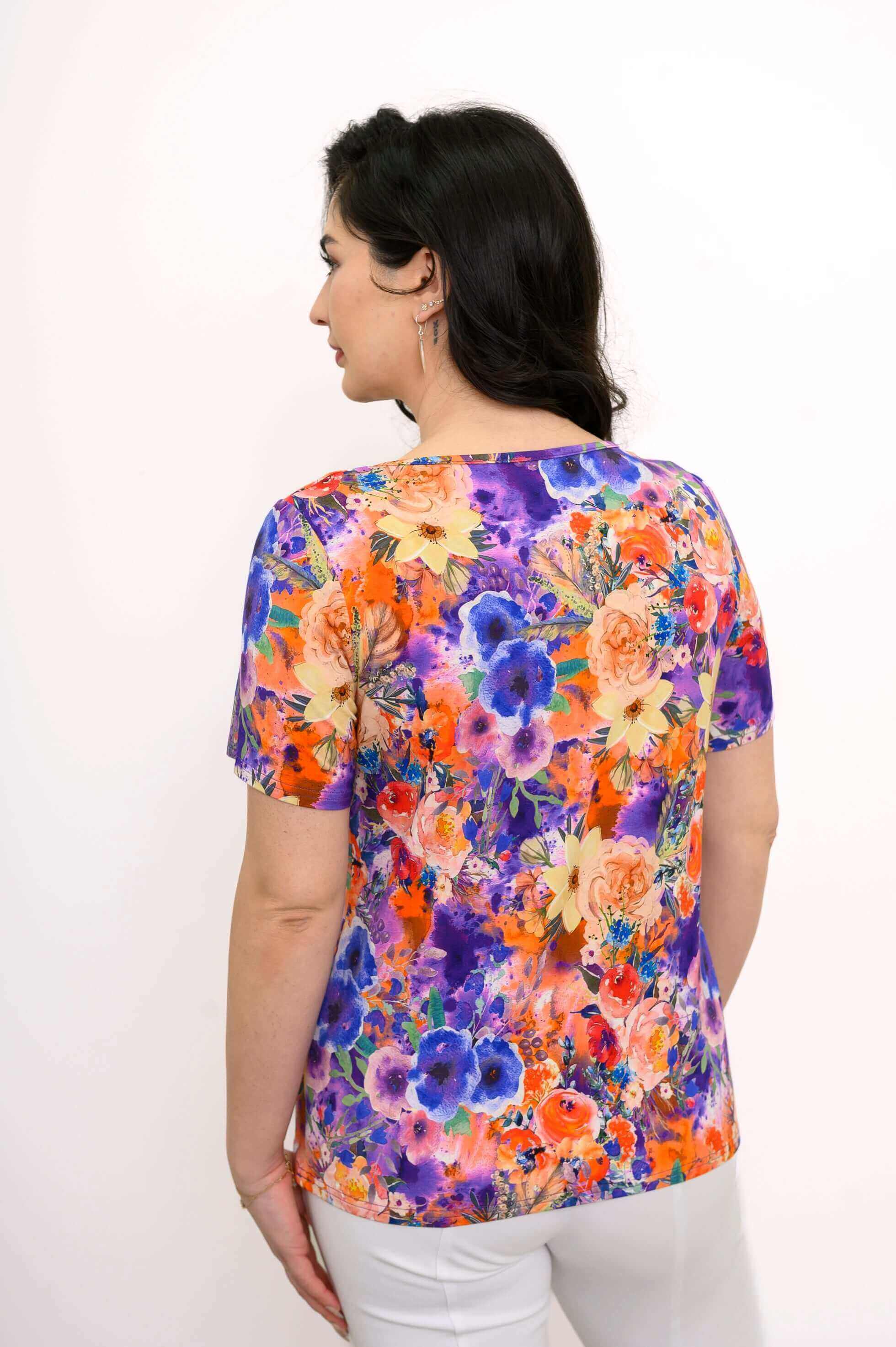 Emery Top, Violet Fiesta, Bamboo - Image 4