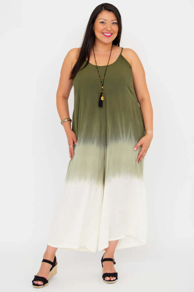 Ender Jumpsuit, Green Dip-Dye - Image 3