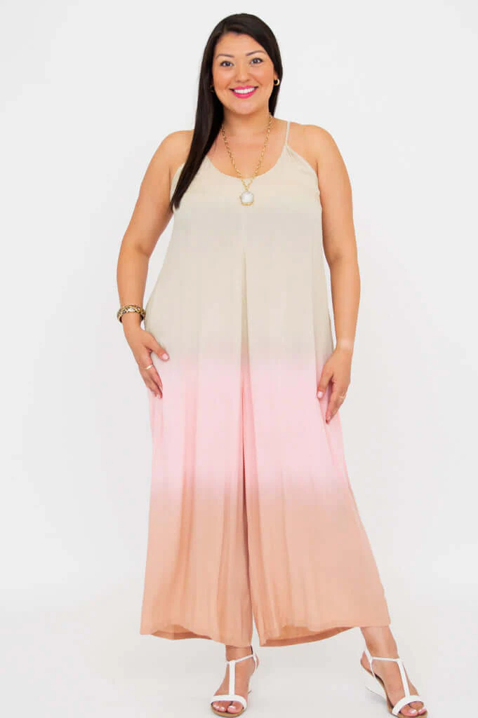 Ender Jumpsuit, Tan Dip-Dye - Image 5