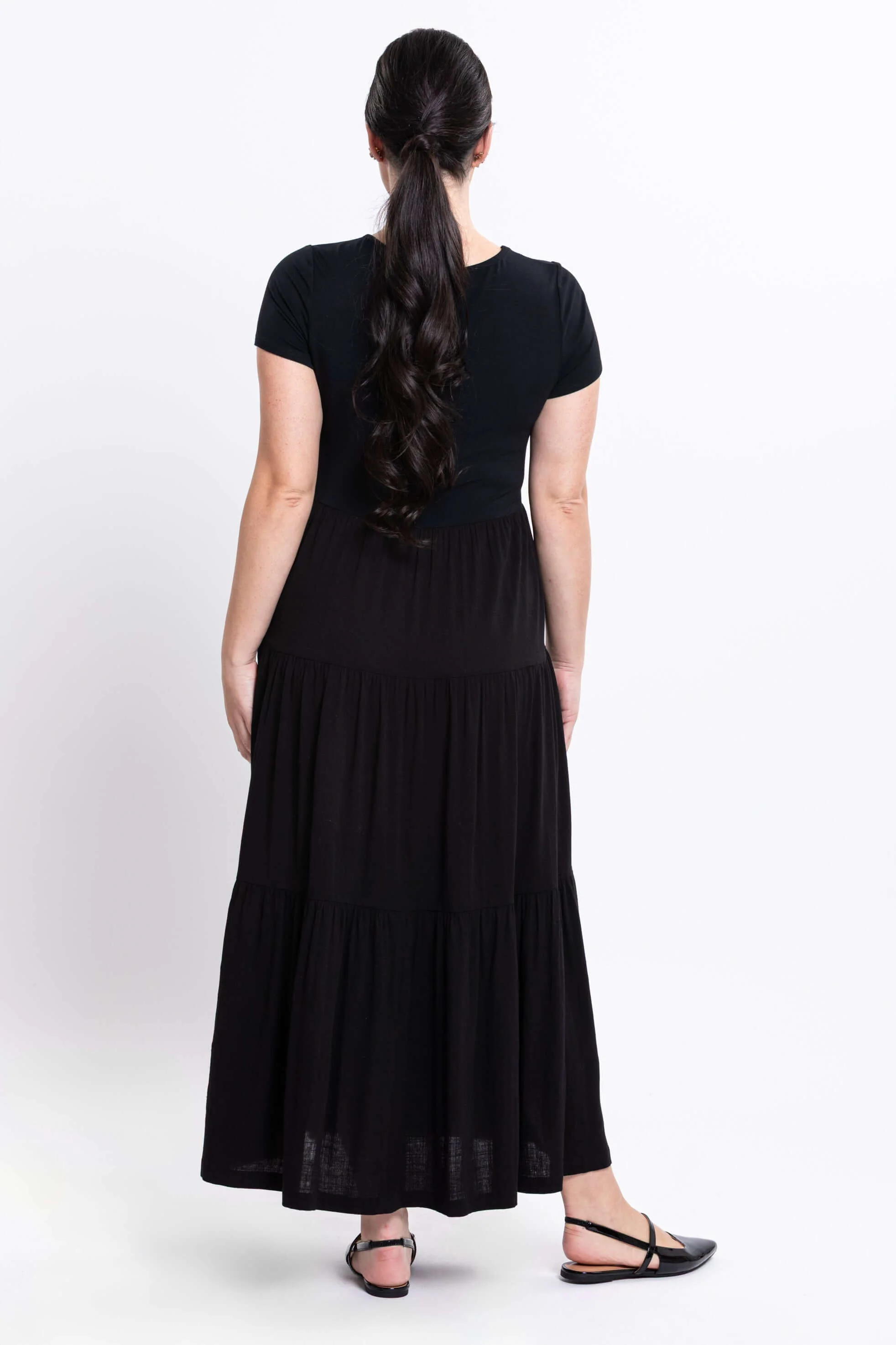Erin Dress, Black, Linen Bamboo - Image 4