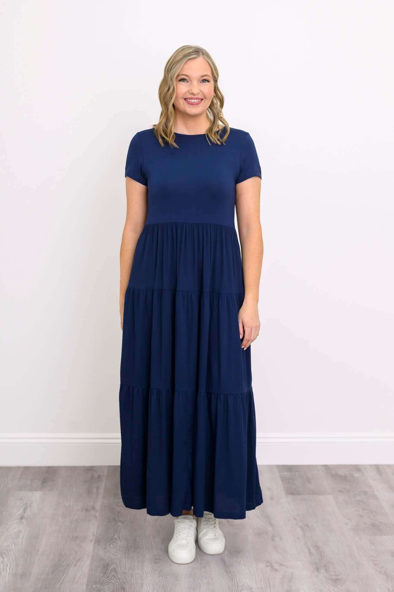 Erin Dress, Indigo, Linen Bamboo - Image 2