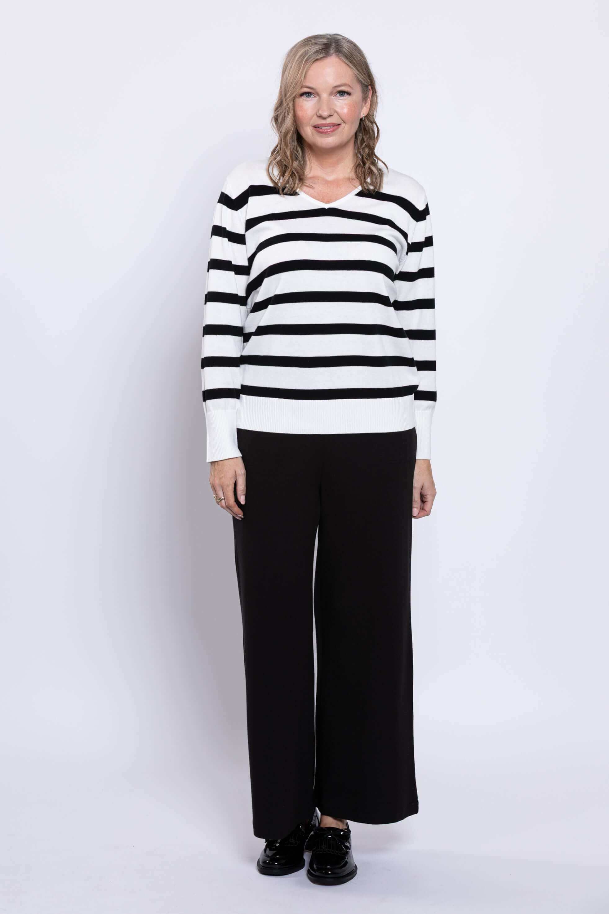 Essex Sweater, Winter Stripe, Cotton - Image 2