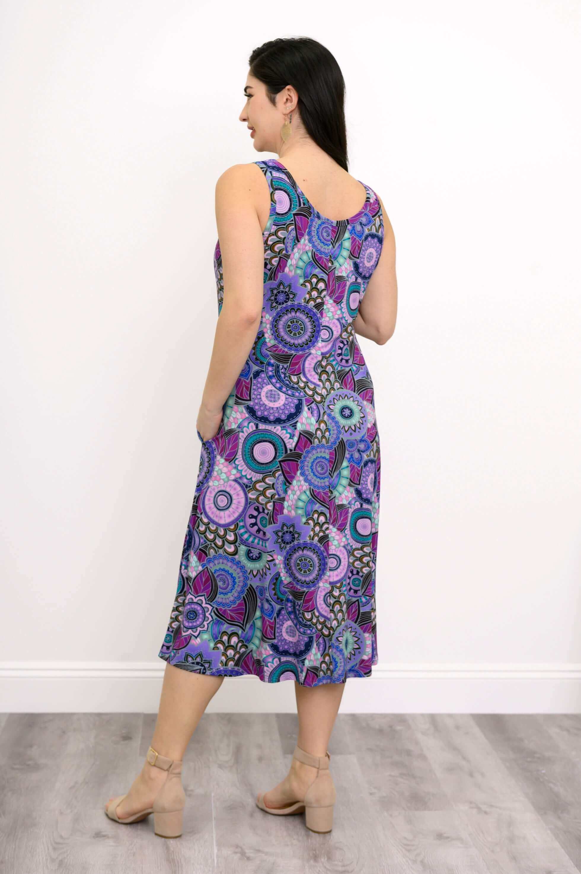 Evangelina Dress, Royale Peacock, Bamboo - Image 5