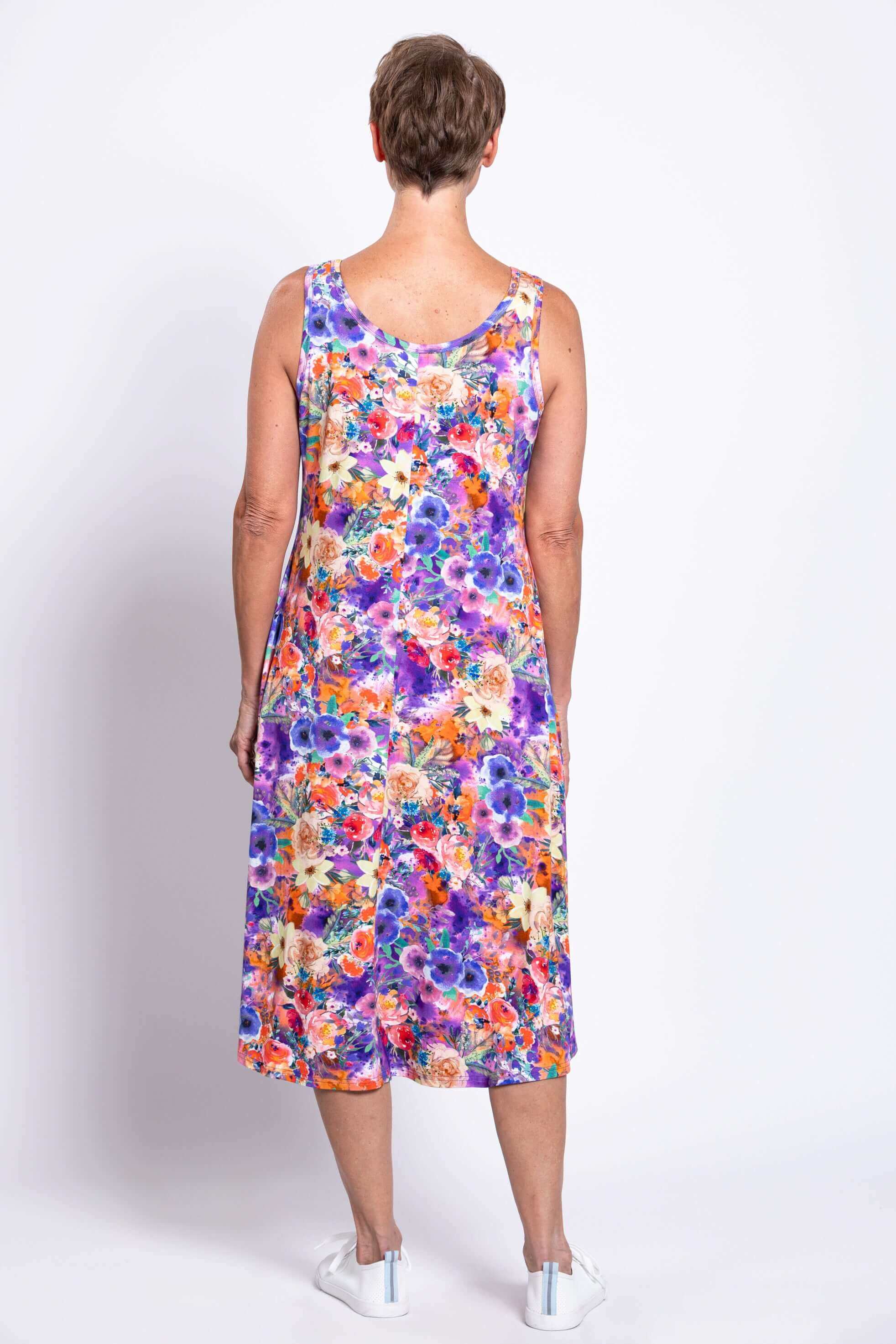 Evangelina Dress, Violet Fiesta, Bamboo - Image 5