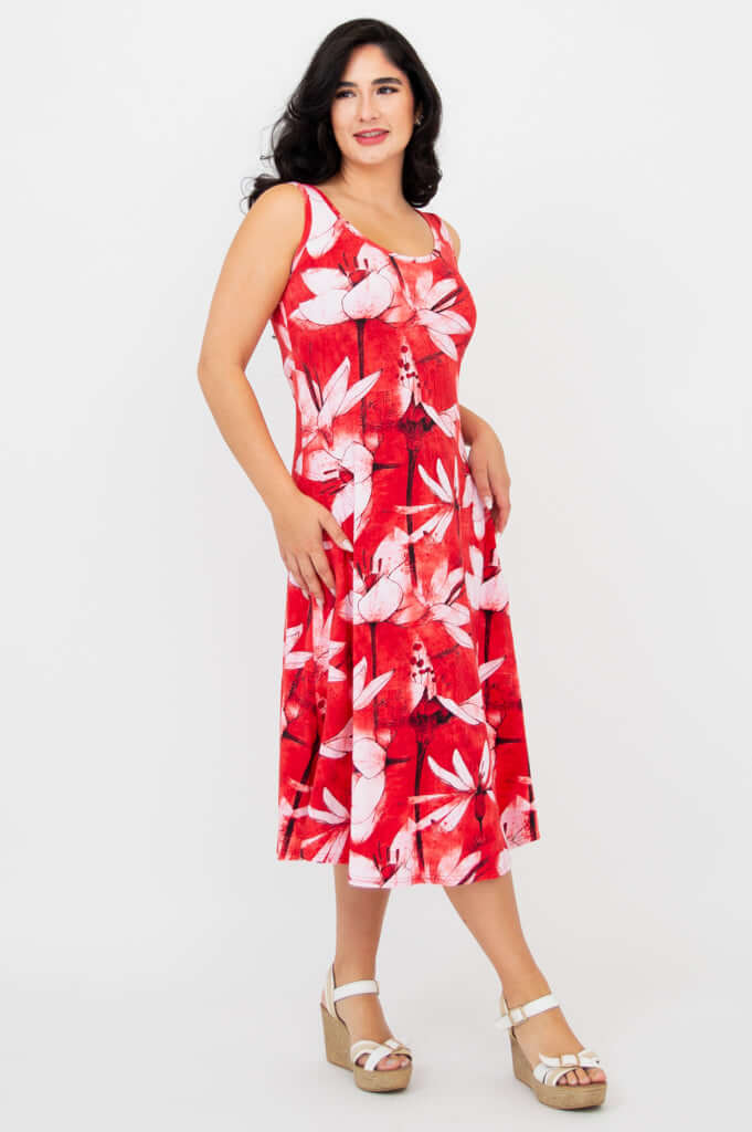 Evangelina Dress, Passion, Bamboo - Image 3