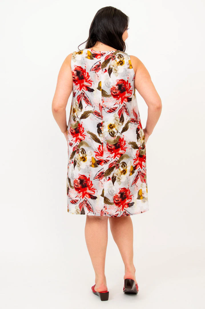 Felicia Dress, Floral Youth, Linen Bamboo - Image 10