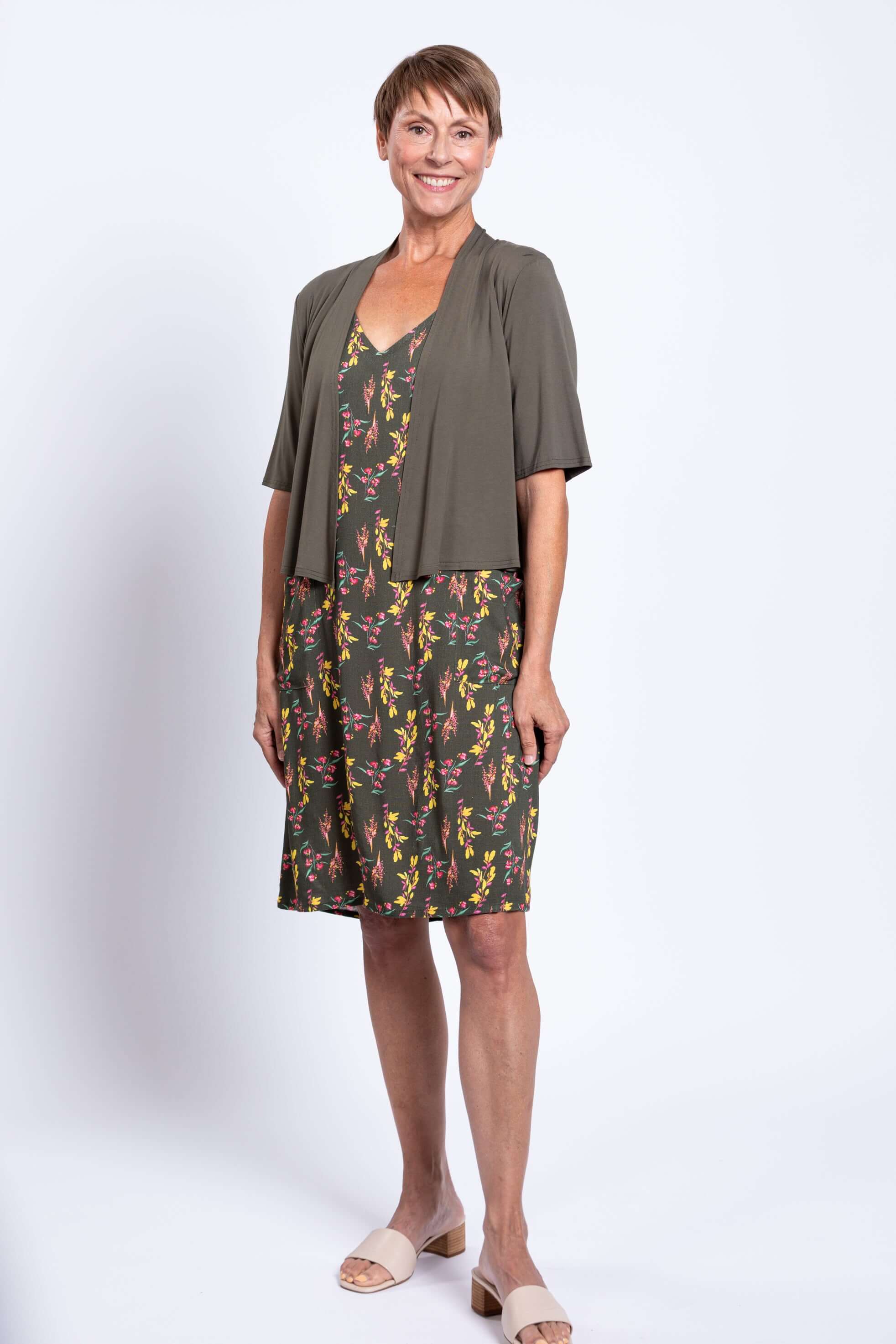 Felicia Dress, Wonder, Linen Bamboo - Image 2