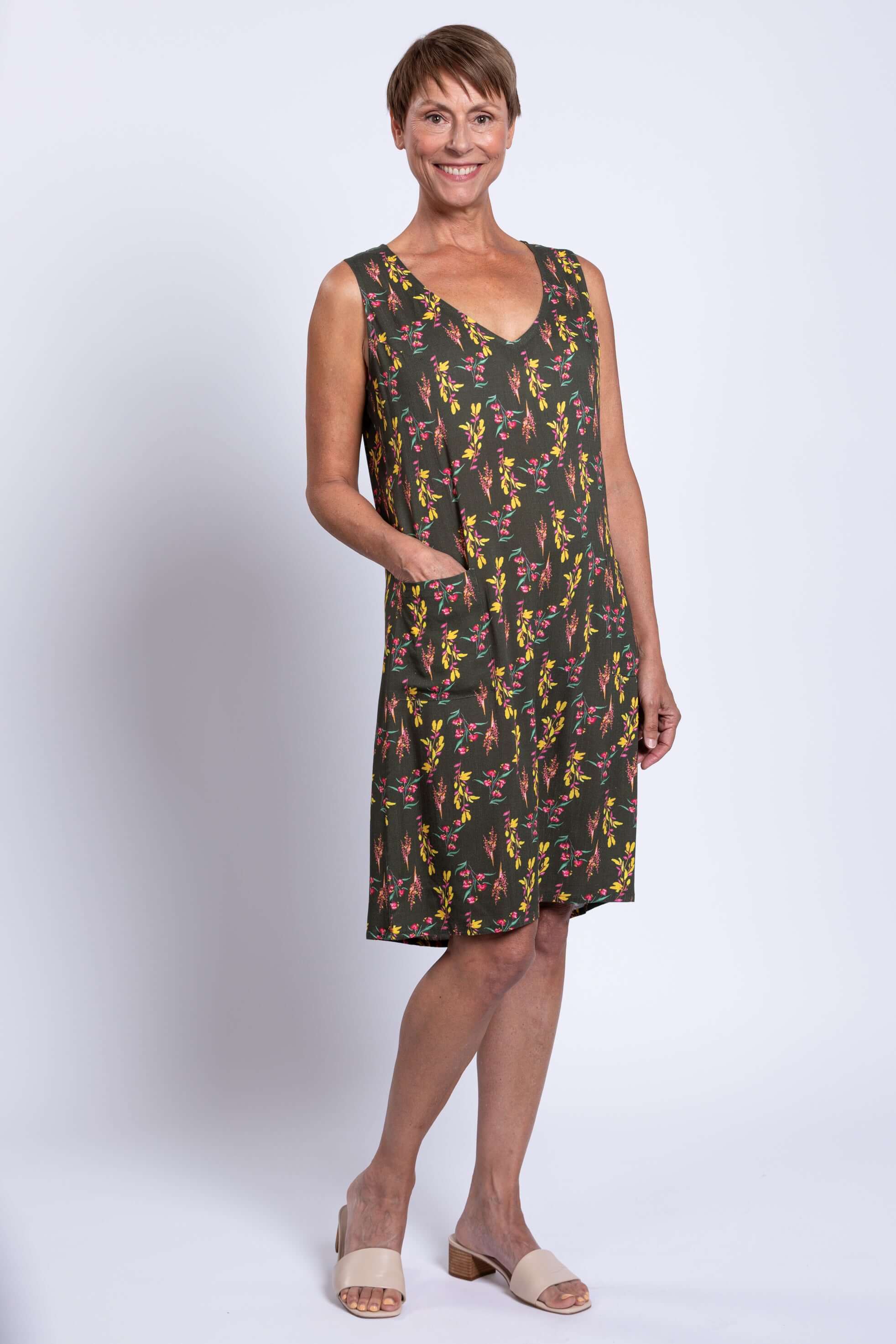 Felicia Dress, Wonder, Linen Bamboo - Image 3