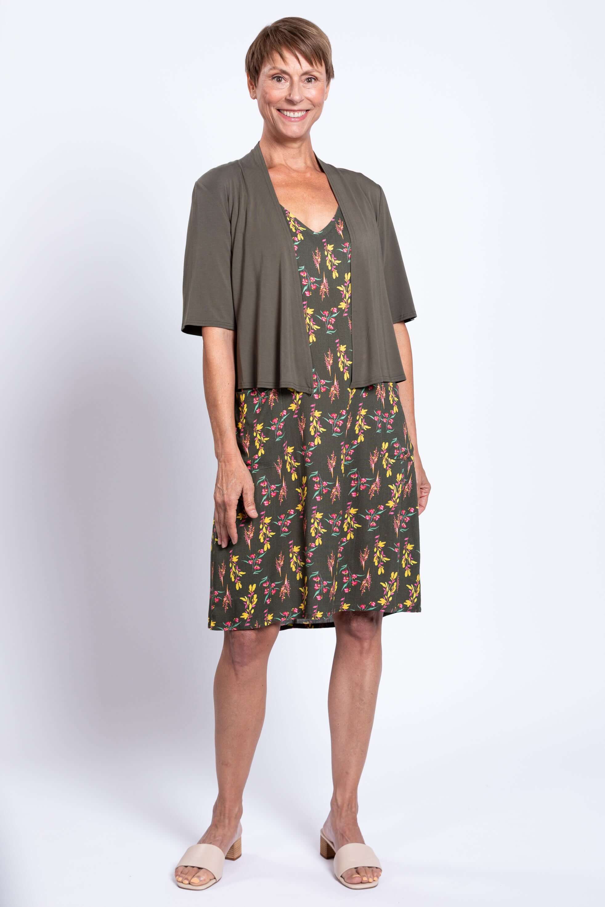 Felicia Dress, Wonder, Linen Bamboo - Image 4