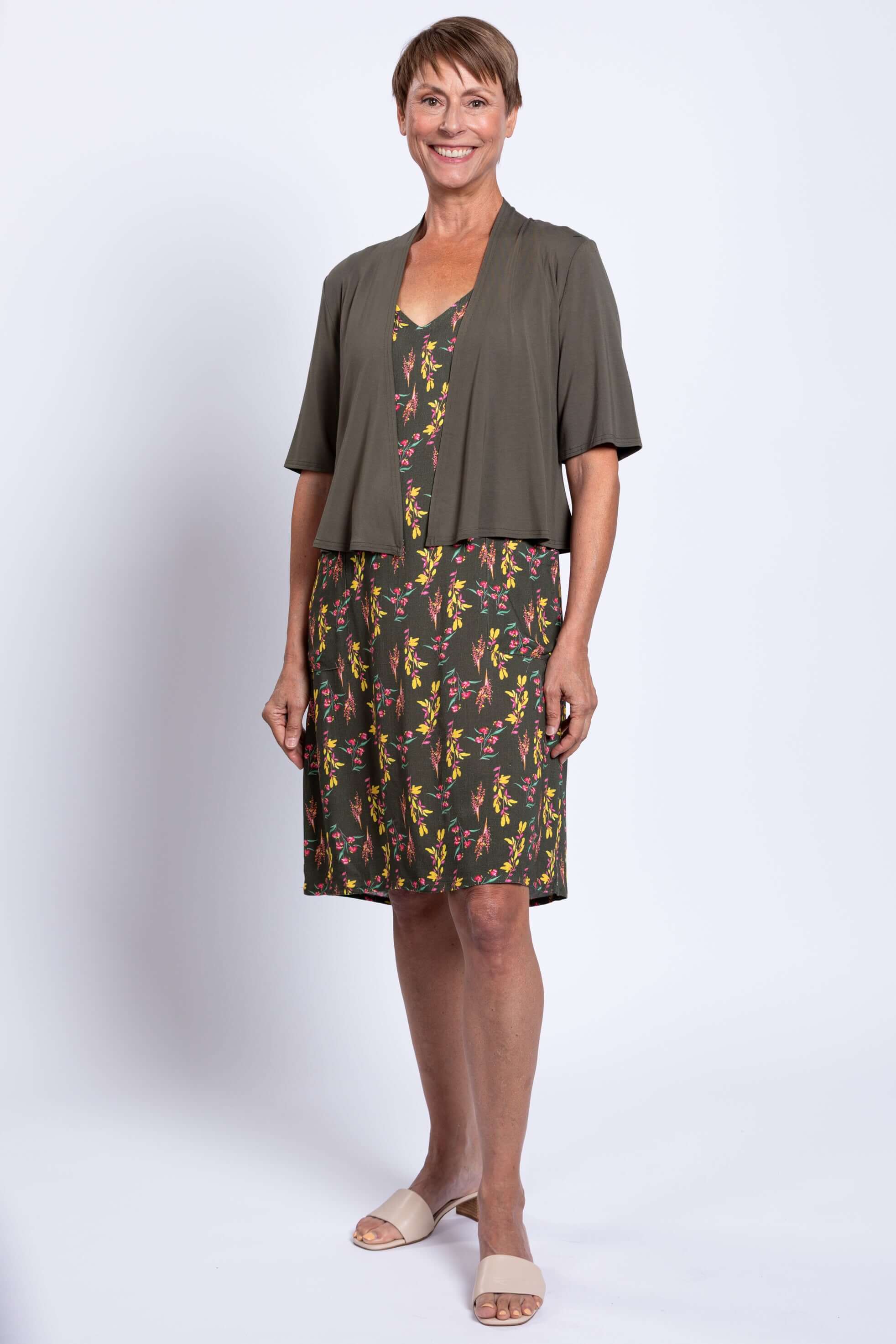 Felicia Dress, Wonder, Linen Bamboo - Image 6
