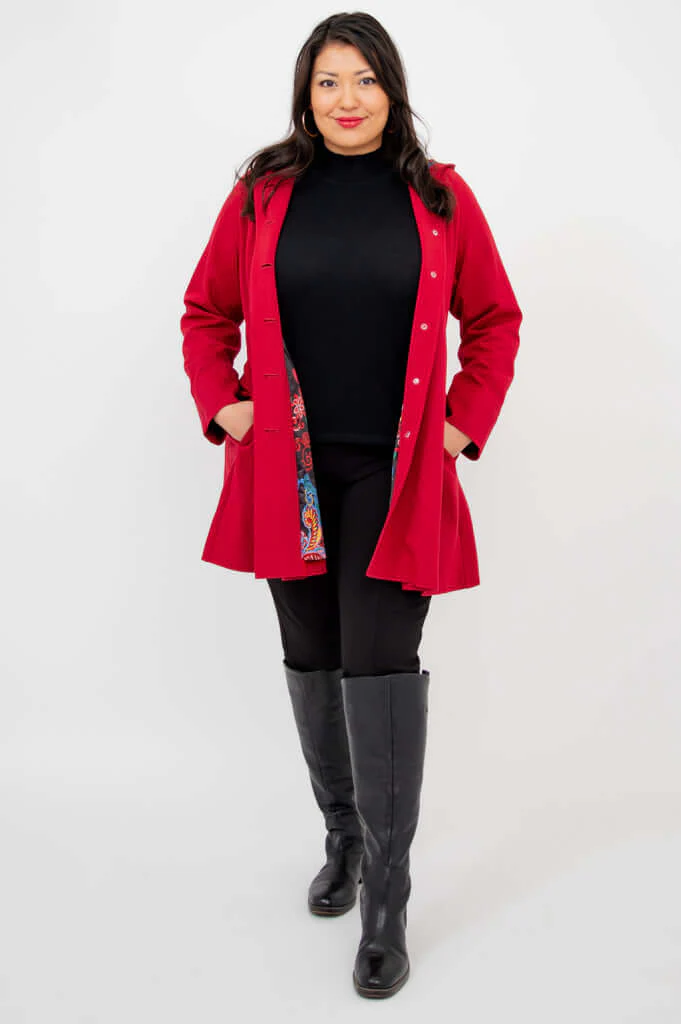 Florence Coat, Lipstick, Modal - Image 2