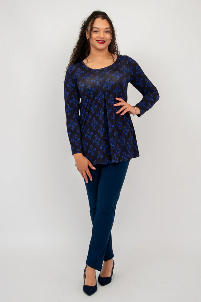 Franca L/S Top, Blue French, Bamboo - Final Sale - Image 5